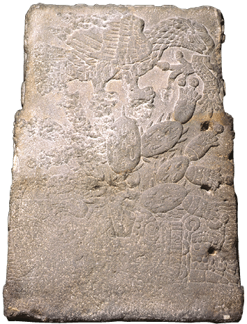 G 2279  Teocalli de la Guerra Sagrada; toma de la parte posterior  Centro de la ciudad de México  Posclásico Tardío  Piedra  Cultura mexica  Sala Mexica, Museo Nacional de Antropología