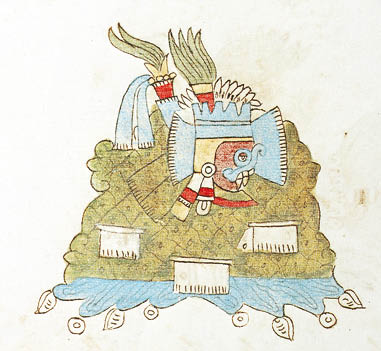 DPP_0016 DG 34  Códice Vaticano A, f  47v  Tláloc dentro de un cerro    Reprografía: Boris de Swan   Raíces