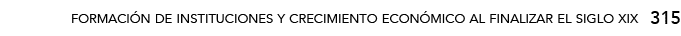 315,formación de instituciones y crecimiento económico al finalizar el siglo xi