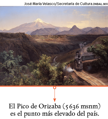 José María Velasco Secretaría de Cultura inbal mx,El Pico de Orizaba (5 636 msnm) es el punto más elevado del país