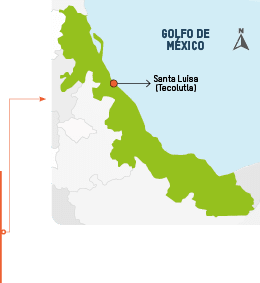 Santa Luisa (Tecolutla),golfo de Méxic