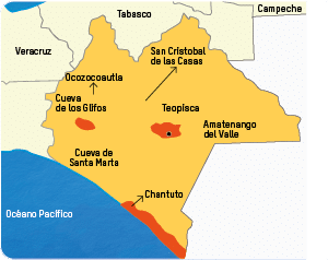 Océano Pacífico,Campeche,Tabasco,Cueva de Santa Marta,Cueva de los Glifos,Amatenango del Valle,San Cristobal de las C   