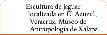 Escultura de jaguar localizada en El Azuzul, Veracruz  Museo de Antropología de Xalapa