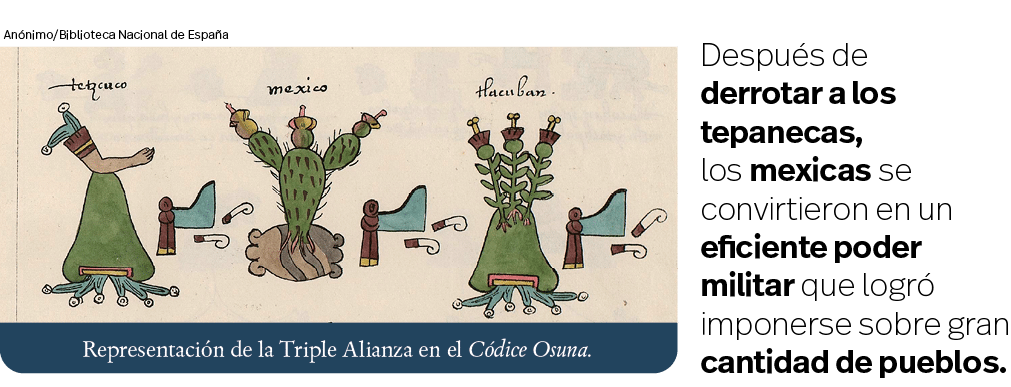 Anónimo Biblioteca Nacional de España,Después de derrotar a los tepanecas, los mexicas se convirtieron en un eficient   
