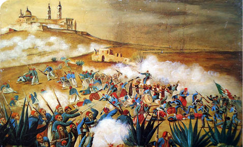 Escenas de la batalla del 5 de mayo de 1862, puebla, Patricio Ramos, Siglo XIX óleo sobre tela, Museo , puebla , intervención Francesa