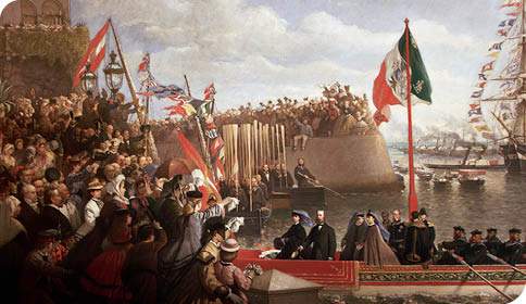 19th century --- The Departure of Maximilian I for Mexico --- Image by   The Art Archive Corbis