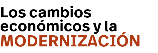 modernización,Los cambios económicos y l
