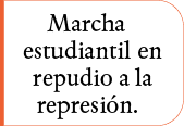 Marcha estudiantil en repudio a la represión