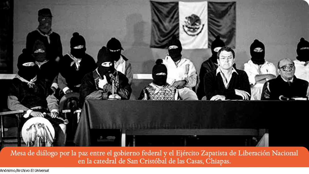 Mesa de diálogo por la paz entre el gobierno federal y el Ejército Zapatista de Liberación Nacional en la catedral de   