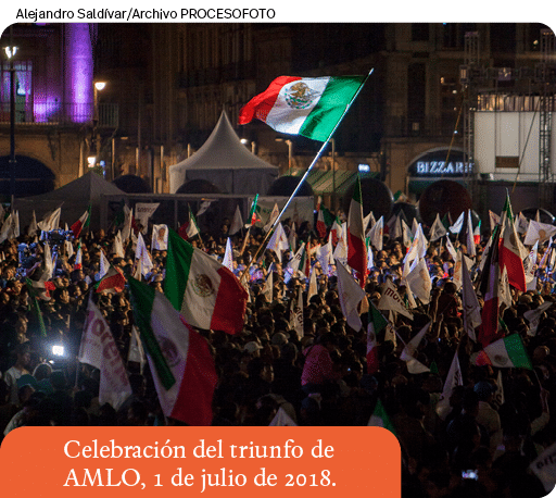 Alejandro Saldívar Archivo PROCESOFOTO,Celebración del triunfo de AMLO, 1 de julio de 2018